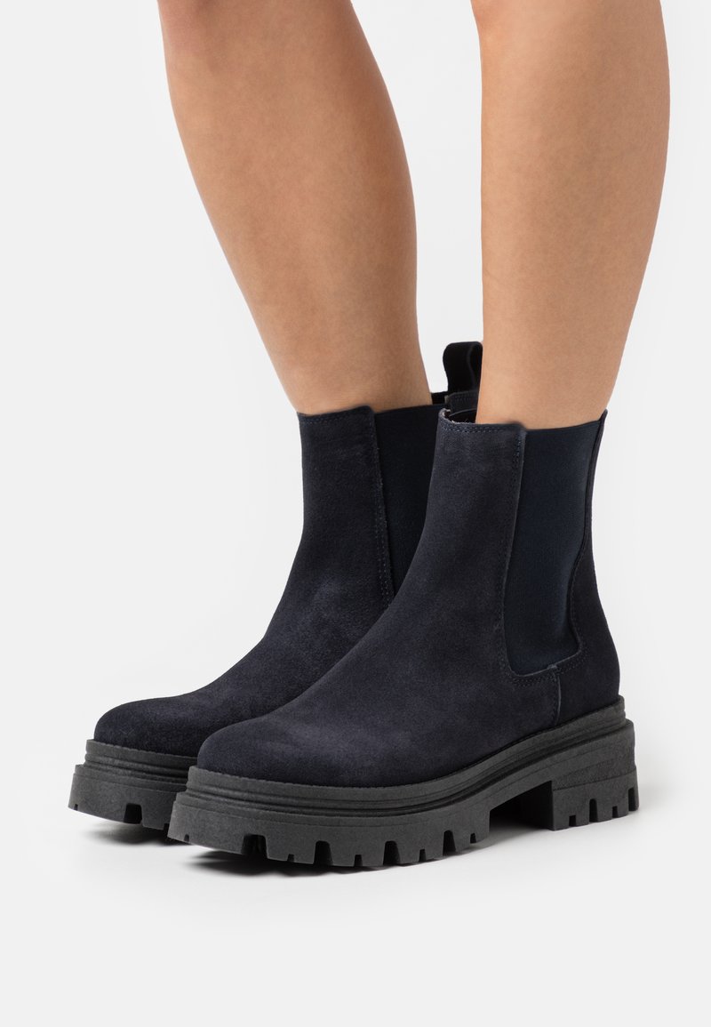Tamaris Botines con plataforma - navy