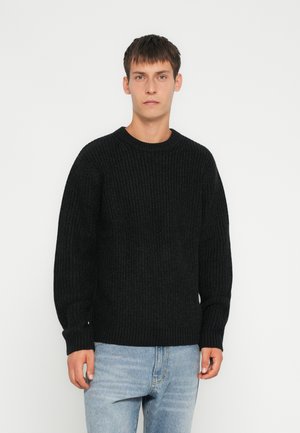 JORBLEECKER CREW NECK  - Trui - black/asphalt