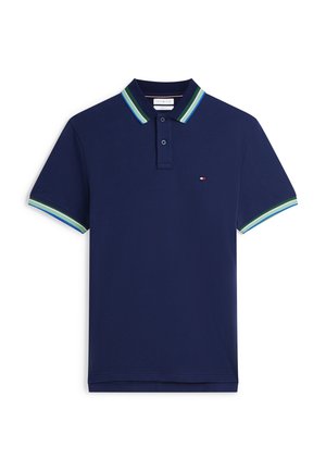 Tommy Hilfiger, CONTRAST COLLAR CUFFS REG POLO - SEASONAL PATTERN - Polo - carbon navy