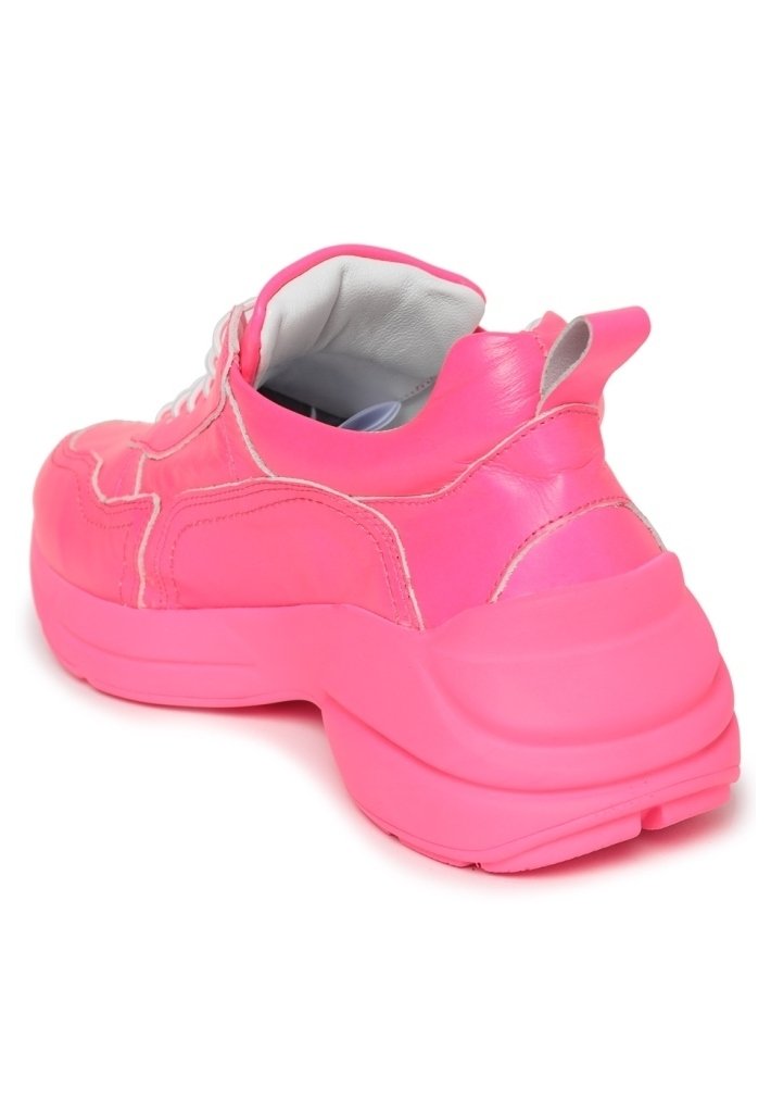 neon pink chunky trainers