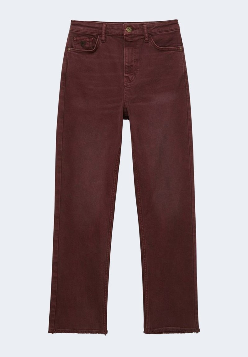 Desigual Straight leg jeans bordeauxrood