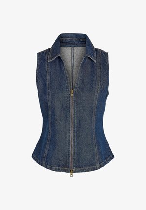 Noisy May, TOP NMSIRENA - Veste sans manches - dark blue denim