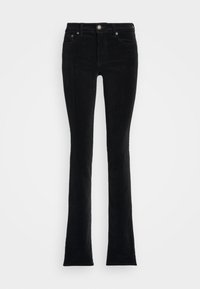 STRETCH CORDUROY STRAIGHT TROUSER - Παντελόνι - black