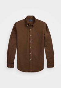 CUSTOM FIT GARMENT DYED OXFORD SHIRT - Pluus - chocolate mousse