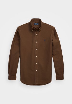 Polo Ralph Lauren CUSTOM FIT GARMENT DYED OXFORD SHIRT - Chemise - chocolate mousse