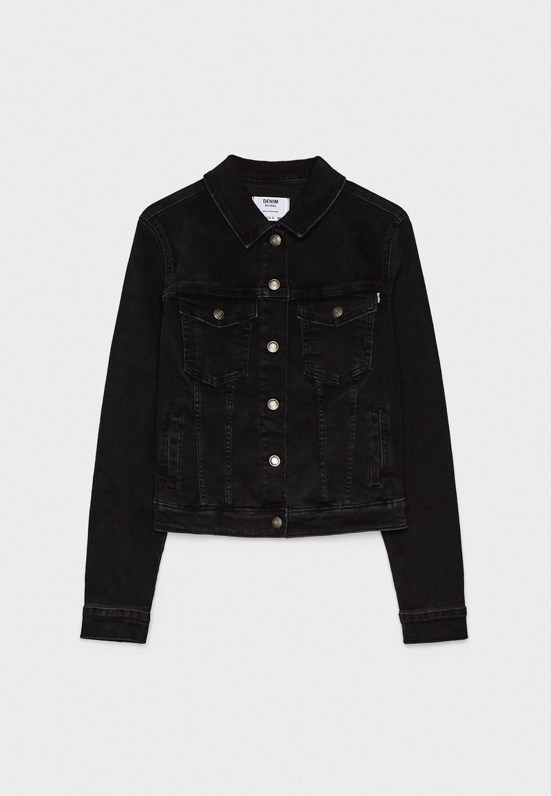 Bershka Veste en jean black/noir (Seconde main) ZALANDO
