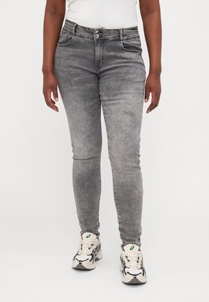 CARWILLY MID WAIST - Jeans Skinny Fit - dark grey denim
