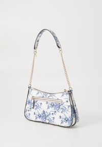 Guess BRAMINA TOP ZIP SHOULDER - Handbag - white/blue