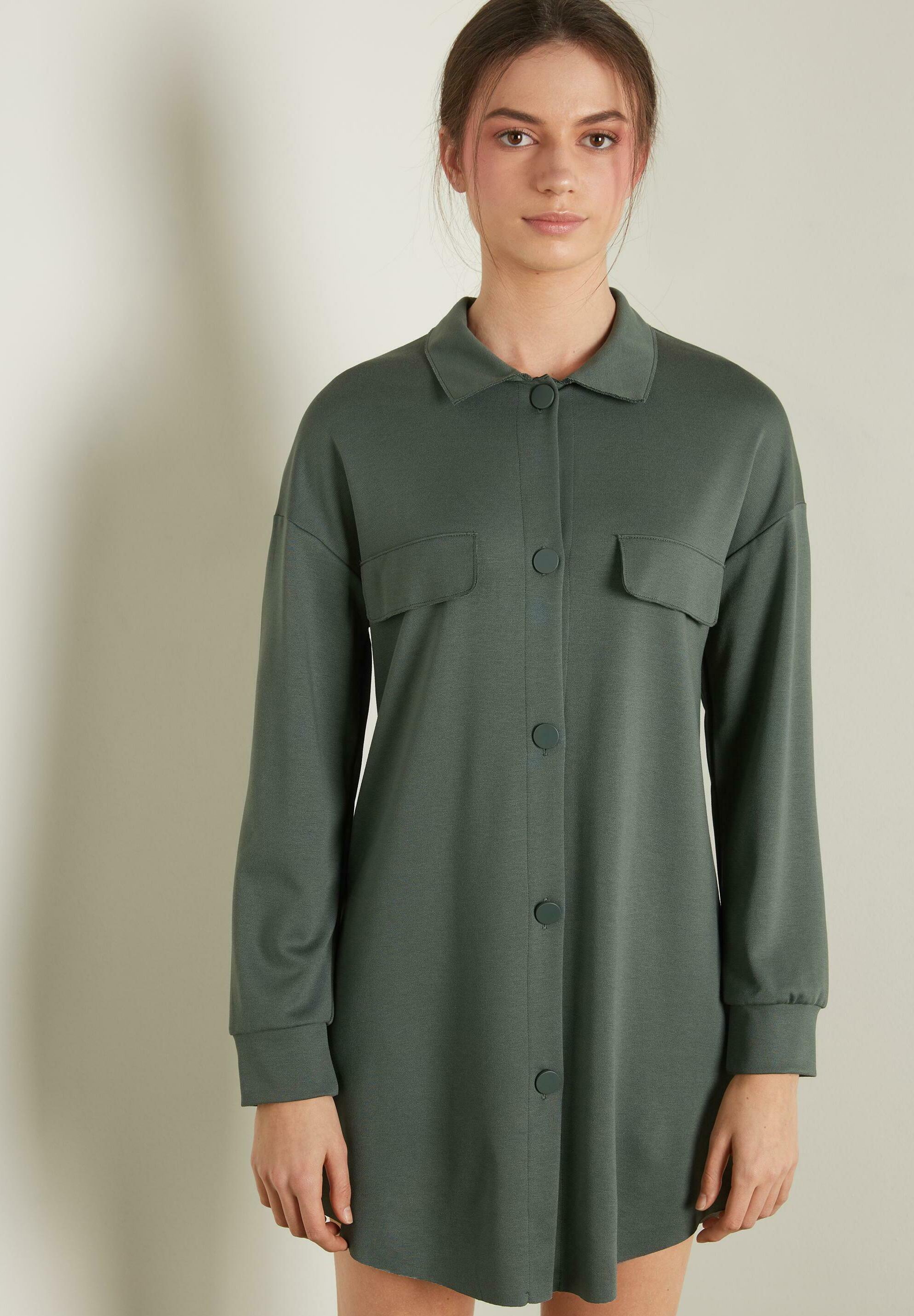 Tezenis MILANO - Abito a camicia - TEG21C01K-M11/verde screziato - Zalando