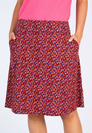 Deerberg ALIEDA - A-line skirt - dark grape