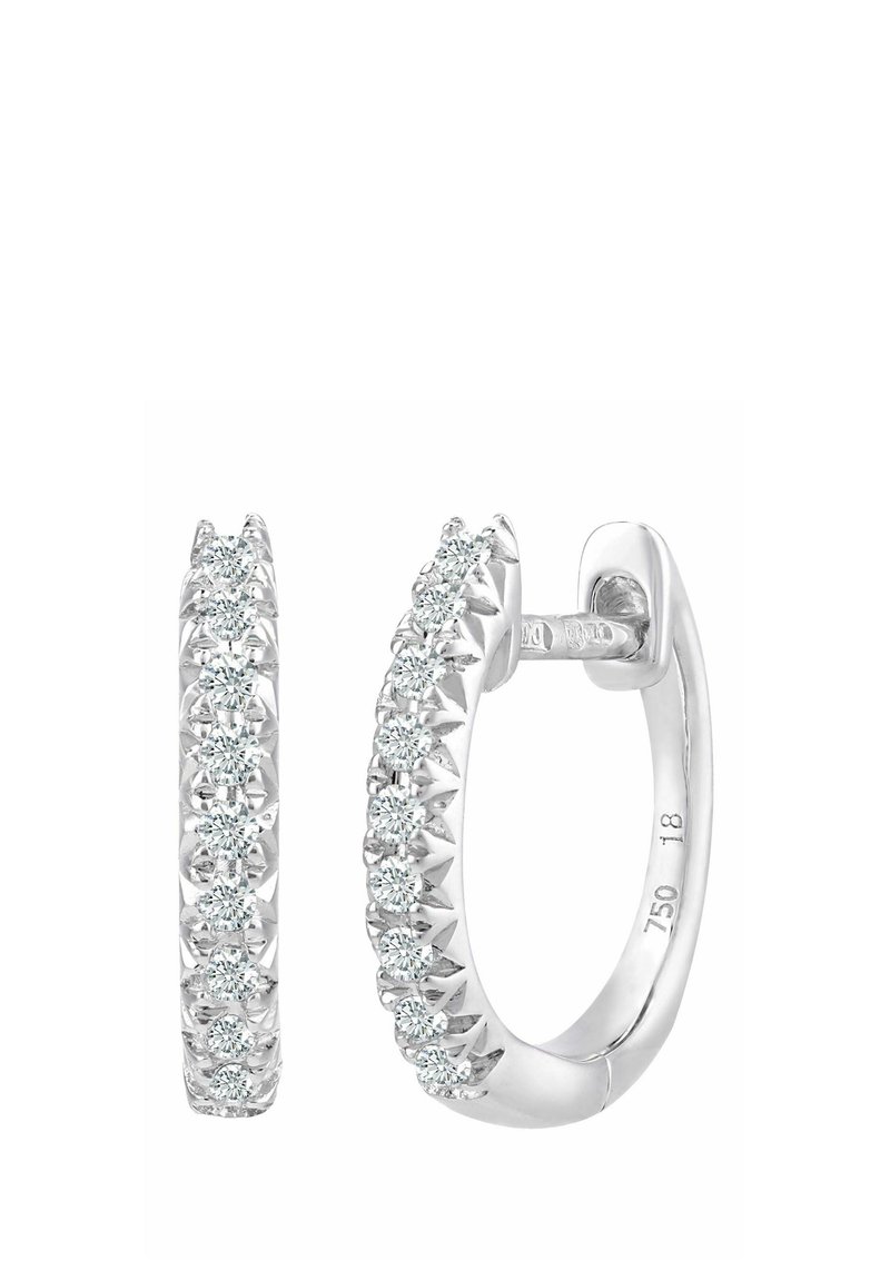 DIAMANT L'ÉTERNEL KARAT FILLED HOOP - Auskarai - white gold-coloured