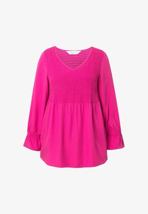 MIAMODA, A-LINE ELASTICATED SMOCKED BUST - Blusa - hibiscus pink