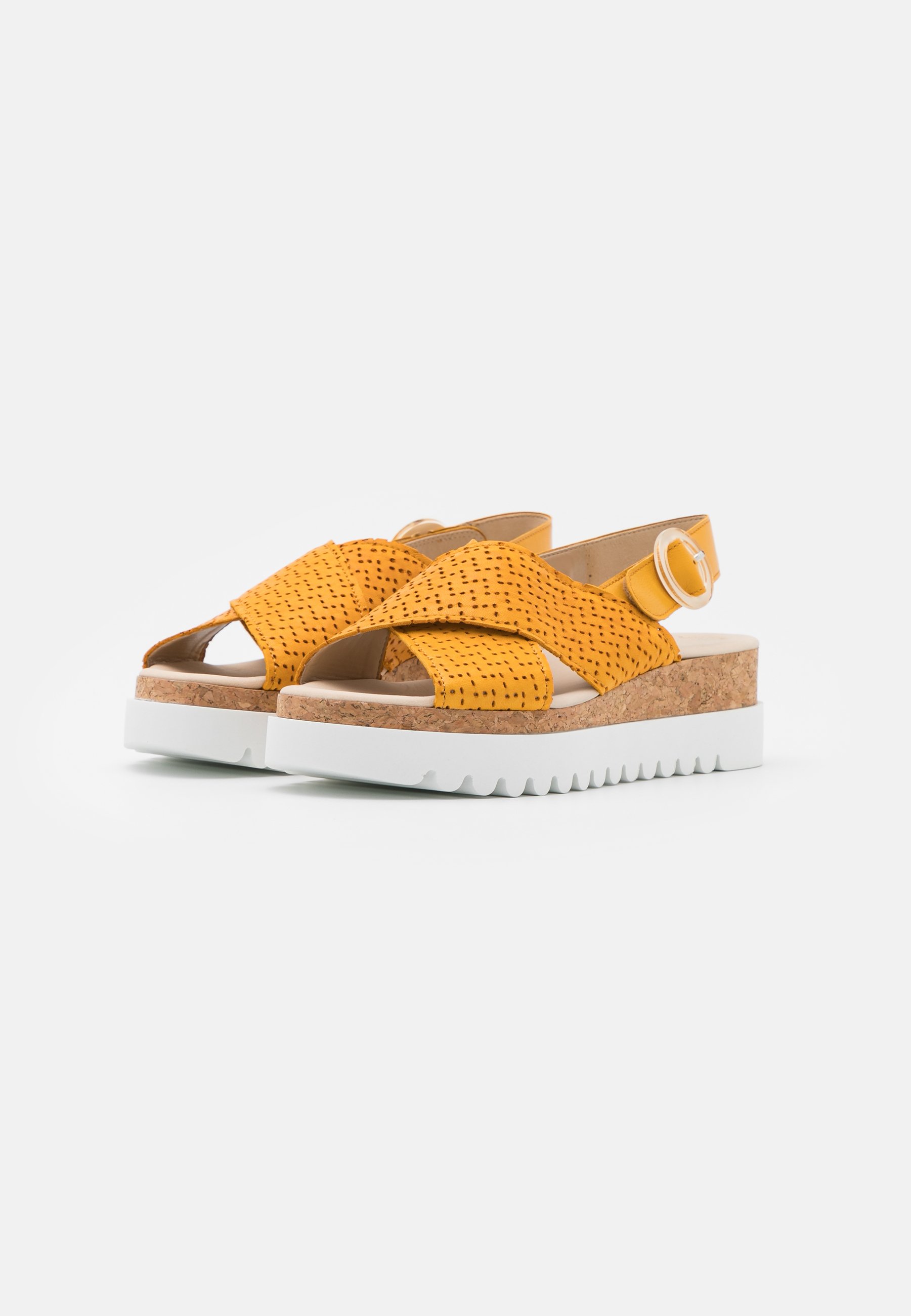 Gabor Sandalen met plateauzool - mango/Oranje - Zalando.nl