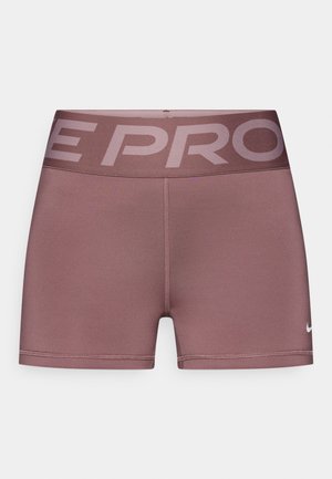 Αθλητικό σορτς με ψηλή μέση σε αχνό μωβ χρώμα, κατασκευασμένο από λείο, συμπιεστικό ύφασμα, με φαρδιά ζώνη μέσης με λογότυπο και απλές λεπτομέρειες ραφής.