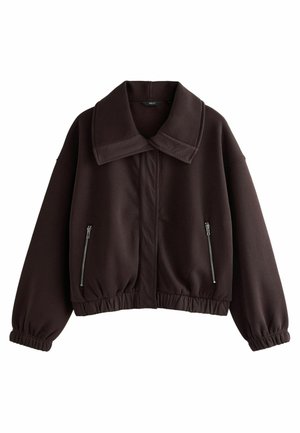POPPER FRONT ELASTICATED HEM TONAL  - Lichte jas - chocolate brown