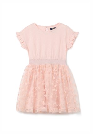 OVS WITH RUCHED SLEEVES AND FLORAL - Cocktailkleid/festliches Kleid - pink