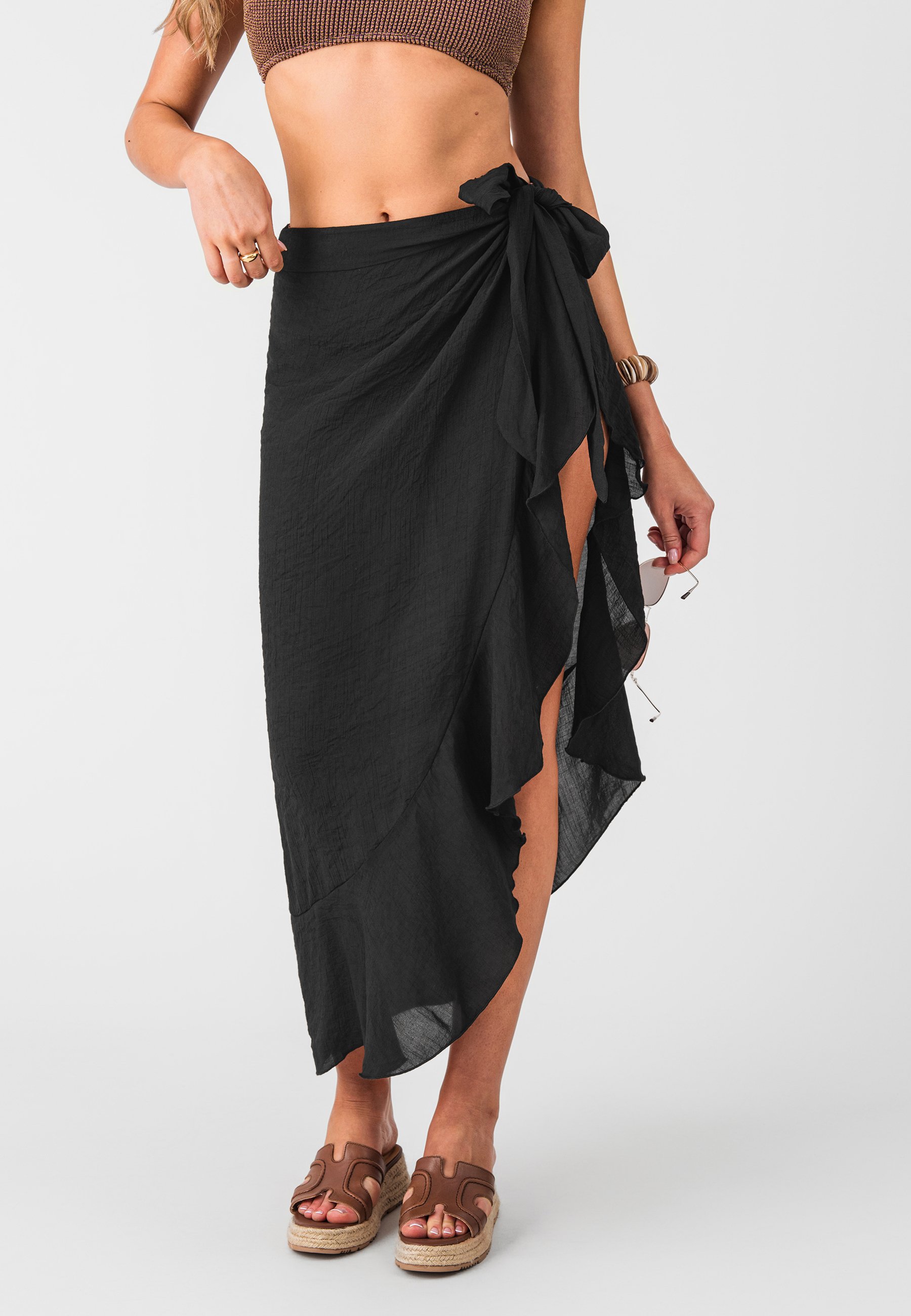 1 Pièces Pareo Femme Plage, Mousseline Wrap de Plage, Sarong