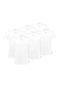 6ER PACK - ECOM  V-AUSSCHNITT KURZARM - Basic T-shirt - weiß