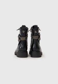 MARCO TOZZI Stivaletti Donna con Lacci in Pelle Zeppa, Anthracite N.C, 36 EU