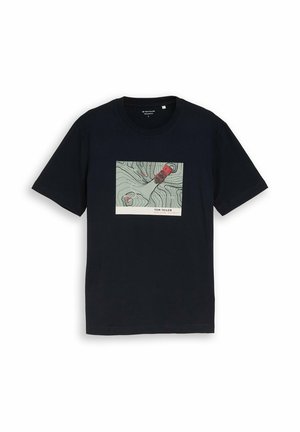 TOM TAILOR, PRINTED T-SHIRT - Print T-shirt - sky captain blue