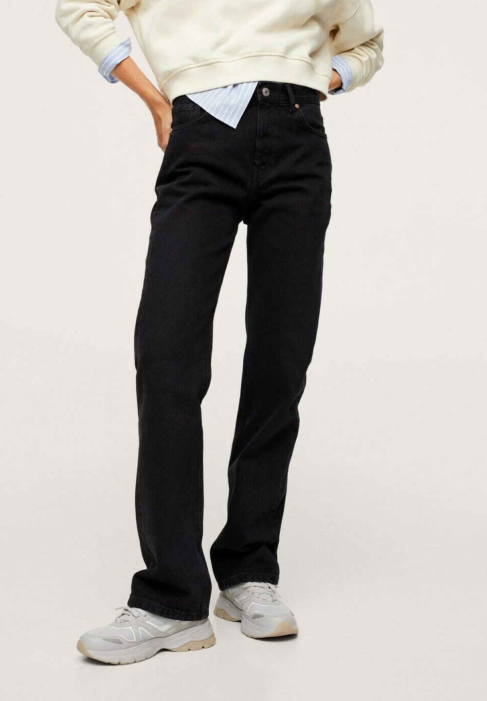 Mango GALA - Straight leg jeans - black 