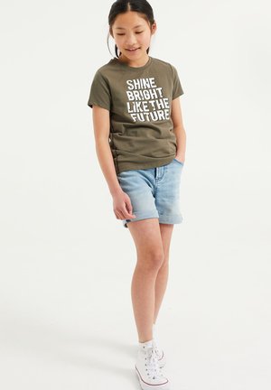 MET GLITTEROPDRUK - T-shirt print - army green