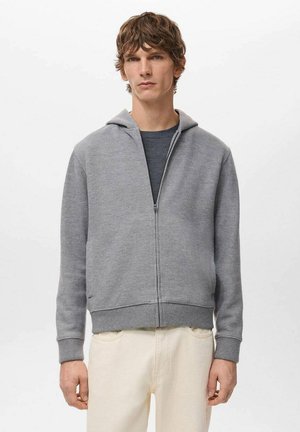 Sudadera con cremallera - mottled light grey