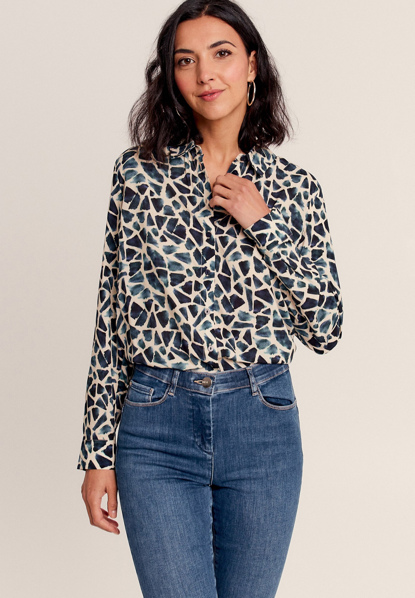 Chemisier Femme Patrice Breal Taille 38 En Viscose Multicolore - Occasion En Très Bon état