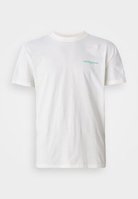 REG BLUR SCRIPT BACK TEE UNISEX - Camiseta estampada - ancient white