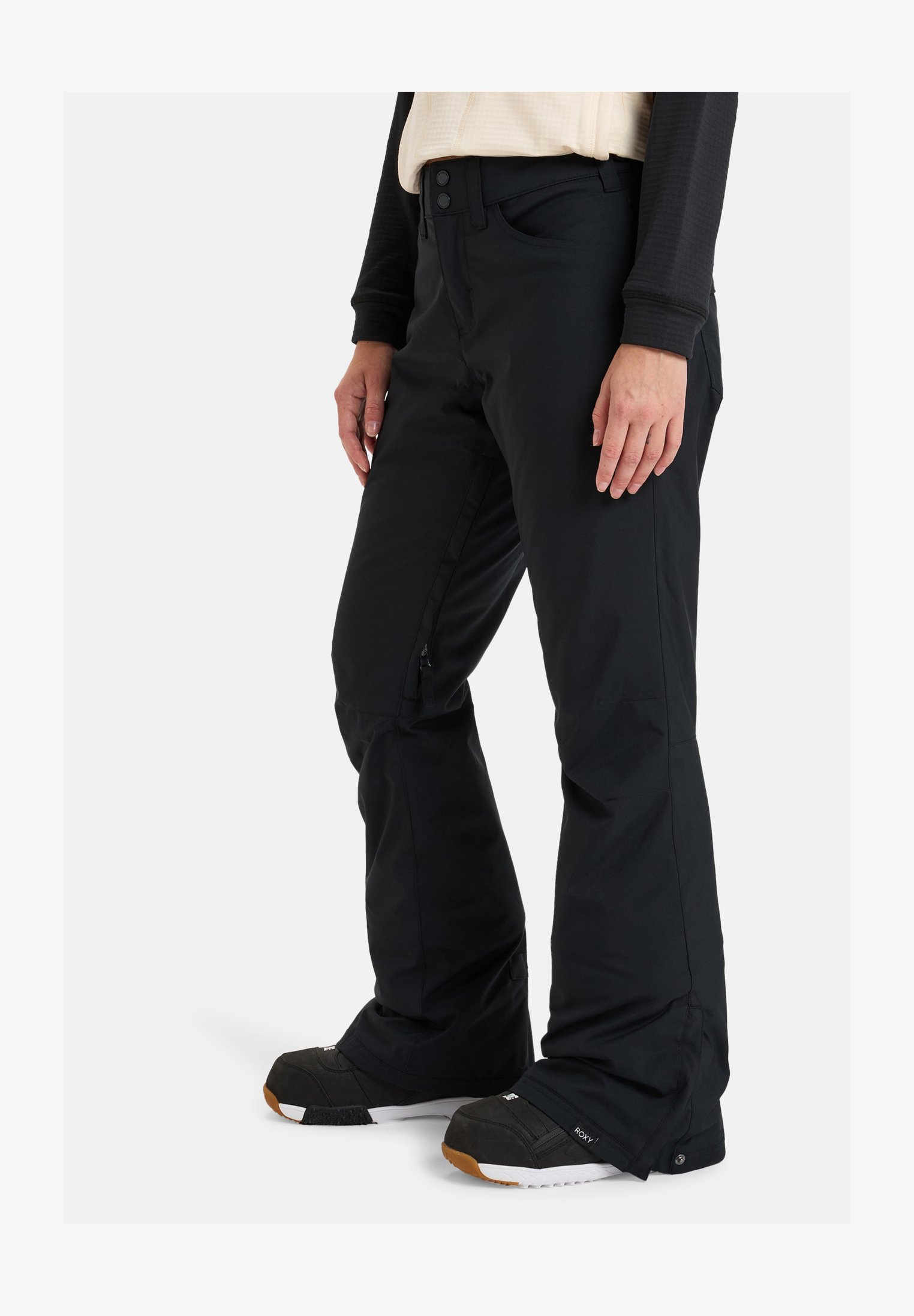 Roxy Pantaloni Da Neve Backyard Donna – Impermeabili 10k, Isolati, In Poliestere Riciclato, Vestibilità Regolabile Per Sci E Snowboard