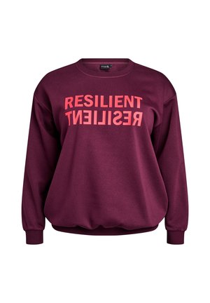 WITH TERRY LETTERING - Sweater - winetas. resilient