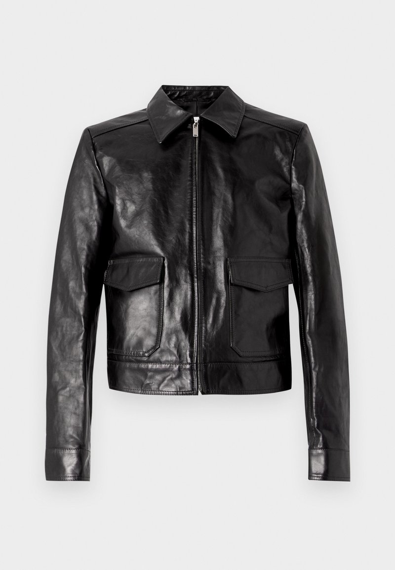 MM6 Maison Margiela Leren jas zwart MM6 Maison Margiela Leren jas zwart