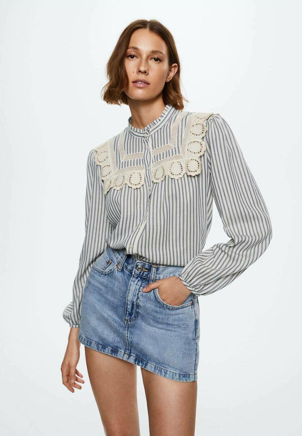 Mango BONITA - Camisa marino -