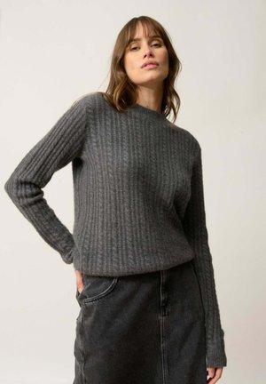 ROUND NECK  - Jersey de punto - heather anthracite