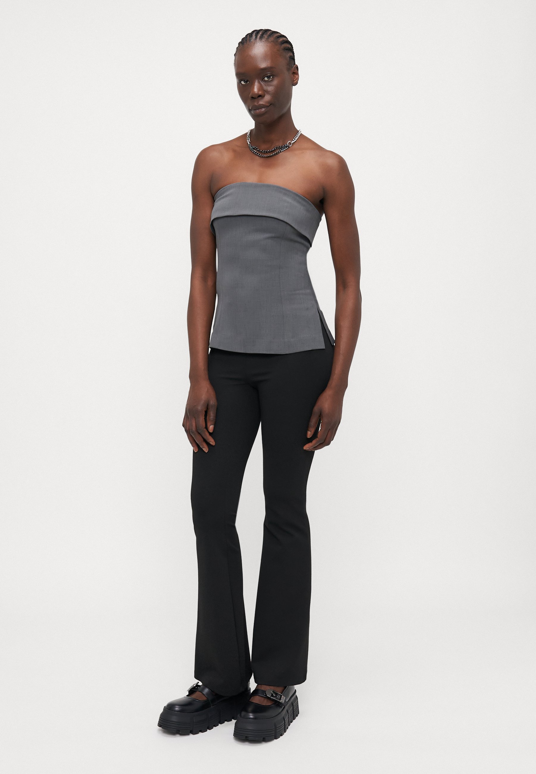ONLY Tall ONLSVEA LIFE TUBE - Top - dark grey melange/mottled dark