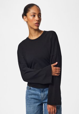 Pieces, PCALLI LS O-NECK TOP JRS NOOS - Блуза с дълги ръкави - black