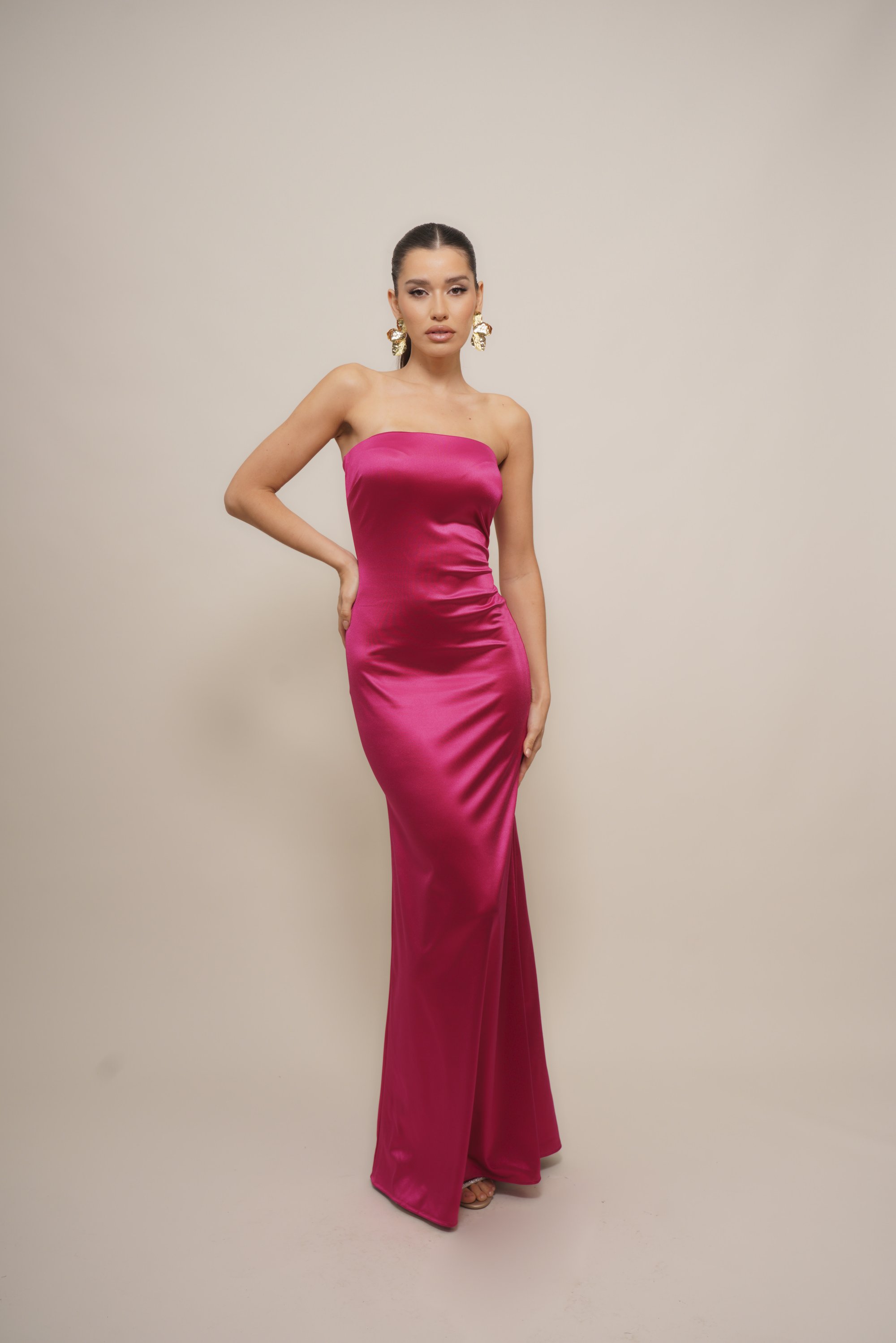 WAL G TALL DAHLIA BANDEAU MAXI - Cocktail dress / Party dress - fuchsia/pink 