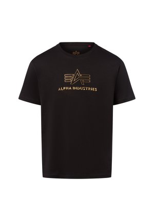 Print T-shirt - schwarz gold
