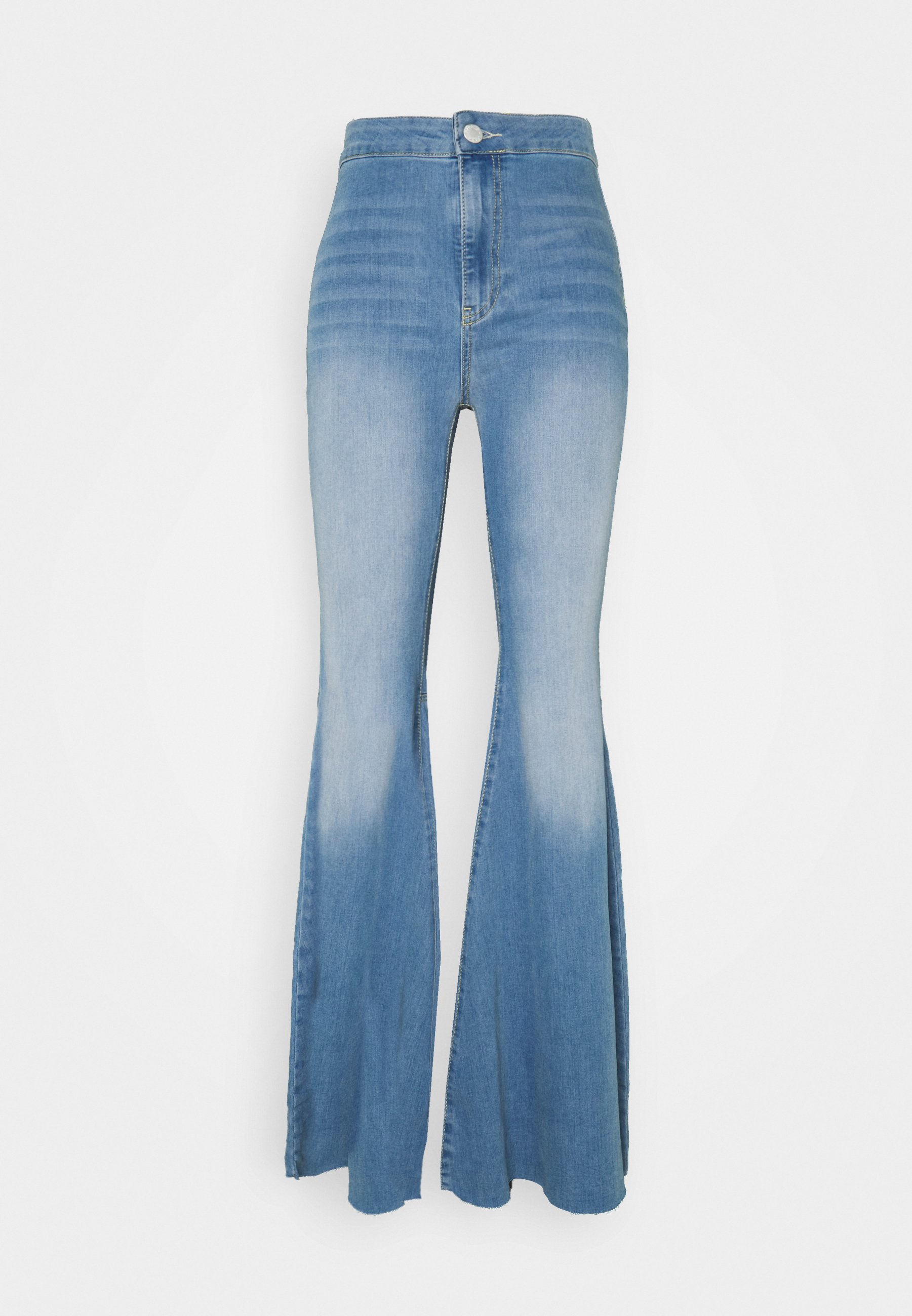 light blue flare jeans