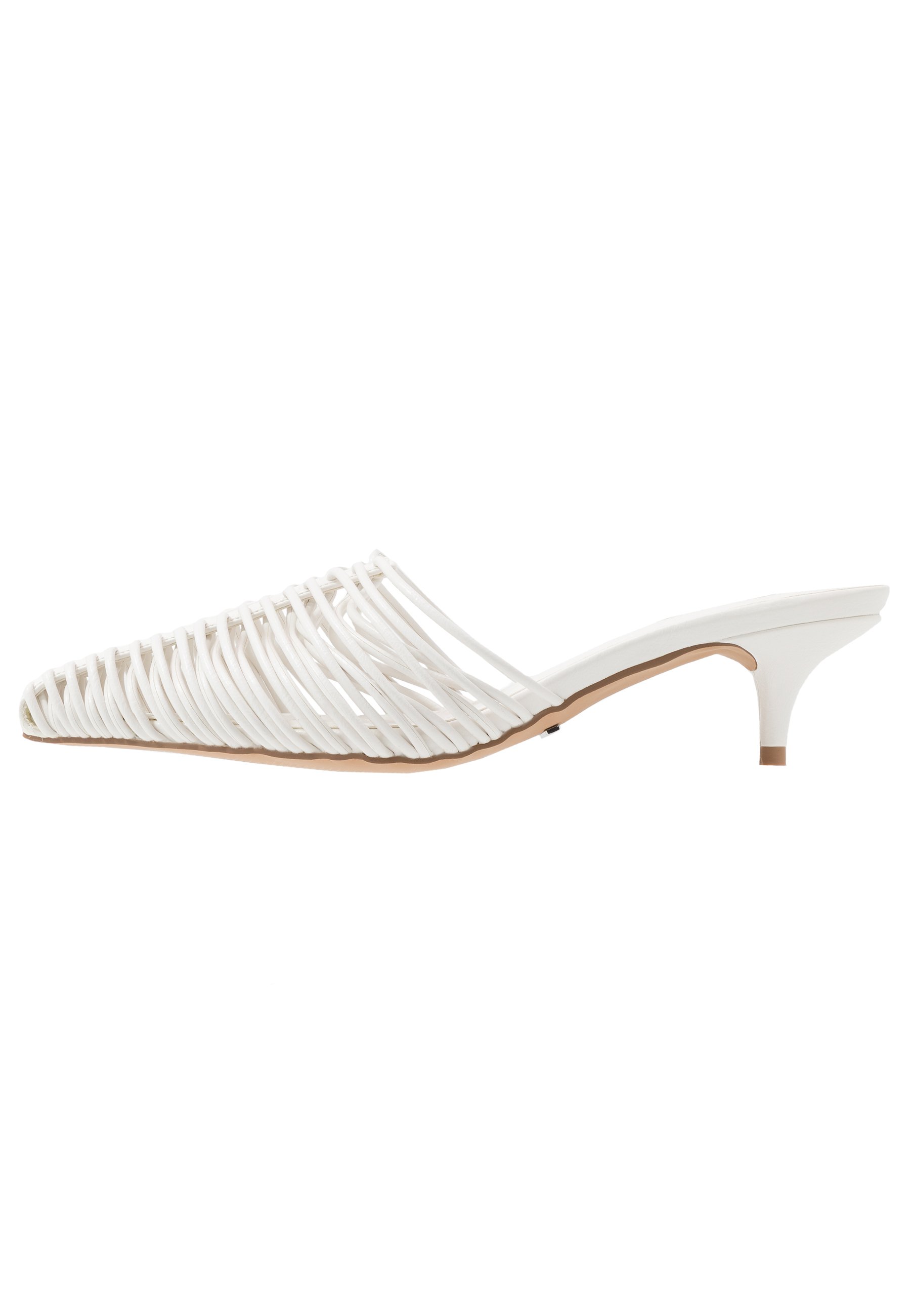 white heeled mules uk