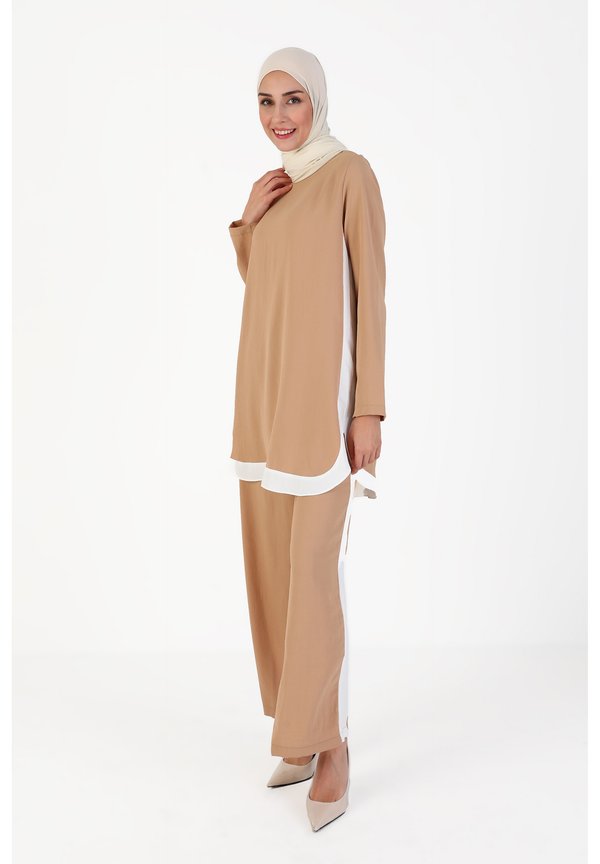 REFKA SET - Stoffhose - beige