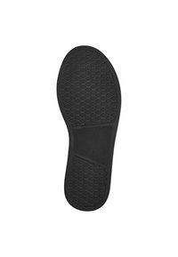 Zwarte schoenzool met een gestructureerde grip in diamantpatroon. Bevat een gladde zone en is gemarkeerd met maat "37." Het materiaal lijkt rubberachtig en flexibel.