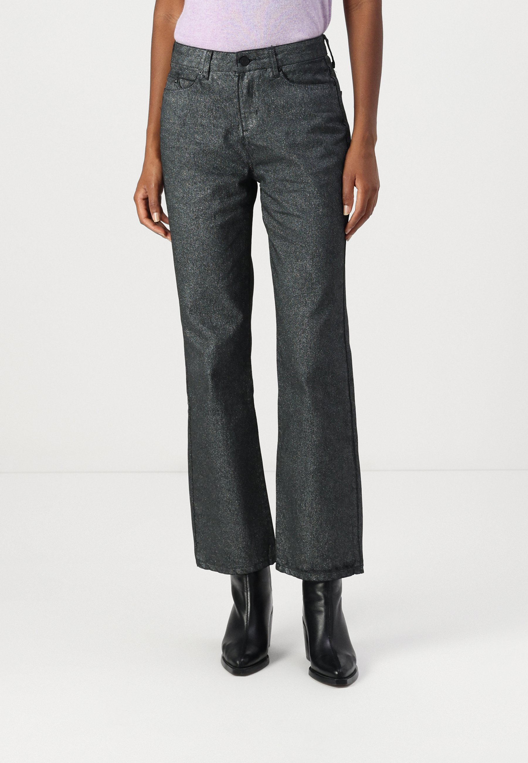 KARL LAGERFELD STRAIGHT GLITTER COATED Straight leg jeans