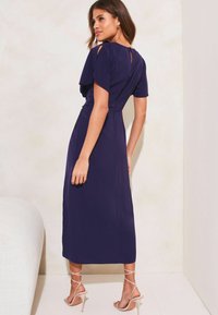 Lipsy BUTTON FRONT SLEEVED PETITE  - Denní šaty - navy