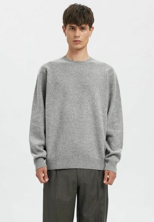 PULLOVER - Strikkegenser - medium grey melange