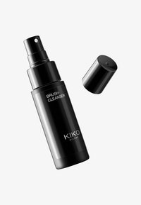 Svart sprayflaska märkt "BORSTRENGÖRING" med en elegant design och avtagbar kork, som visar en minimalistisk estetik och glänsande finish.