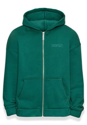 SUPER HEAVY HOODIE  - Bluză de molton cu fermoar - green