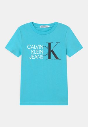 HYBRID LOGO FITTED - Camiseta estampada - blue