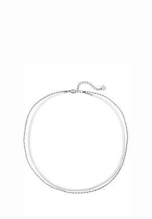 LAYERED OVAL SNAKE - Collier - silver-coloured