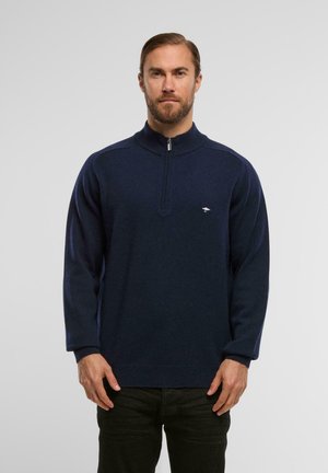 TROYER- ZIP SUPERSOFT - Strickpullover - navy